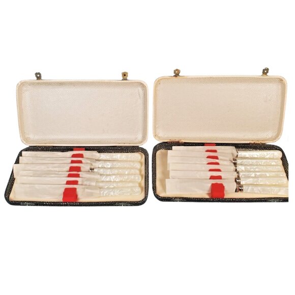 Vintage Faux Mother of Pearl Knife Set,  Made in England - Picture 3 of 9